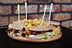 Pita Clubsandwich mit Pommes